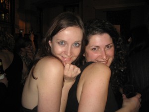 Gaia and I use our "twin" poses in an attempt to look ravishing at Lucille's Ball